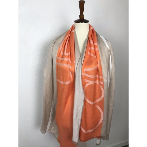 Calvin Klein  Rectangular Logo Colorblock Fringe Trim FLAWS - Picture 1 of 13